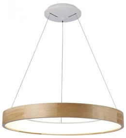 Lustra LED moderna design lemn natural 65cm Silvam