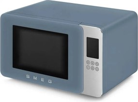 Cuptor cu microunde cu gratar 4in1 SMEG Collezione MOC01SBMEU, 1900 W, 29 l, 18 programe, Inchidere lenta, Semnal sonor, Ecran LCD, Albastru