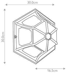 Plafonieră de exterior Elstead PR12-BLACK PARISH 1xE27/60W/230V IP44