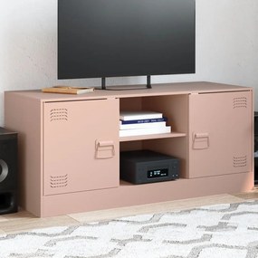 Comoda TV, roz, 99x39x44 cm, otel