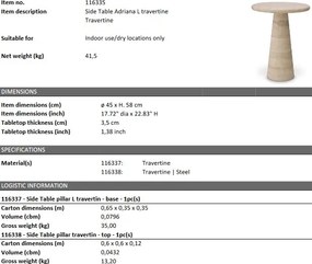 Masuta laterala design LUX Adriana L 116335 HZ