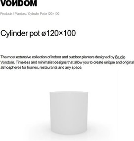 Ghiveci plante design decorativ modern exterior / interior CYLINDER POT 120x100cm