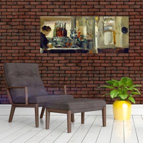 Tablou - Style of Edouard Manet, Bon Bock Cafe, reproducere (120x50 cm)