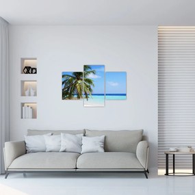 Tablou cu palmier pe plajă (90x60 cm)