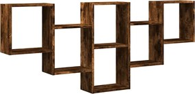 vidaXL Raft de perete, stejar fumuriu, 159x18x66 cm, lemn compozit
