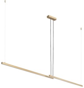 Lustra suspendata LED, Otel, Auriu, MIAMI
