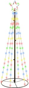 vidaXL Brad de Crăciun conic, 108 LED-uri, multicolor, 70x180 cm