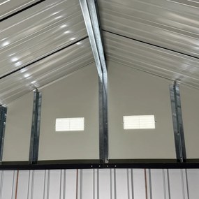 Şopron de grădină din tablă metalică, maro/antracit, 3,6x3,1x2,5 m, GABKO