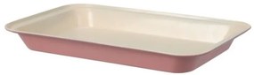 Tava cuptor Laval, roz, otel carbon, interior ceramica, 28 x 18 cm