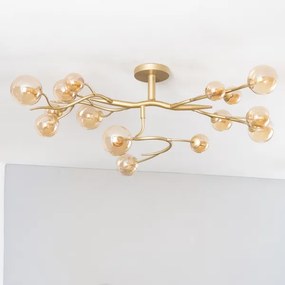 Lustră LED aplicată Brilagi MISTEL 15xG9/3W/230V auriu