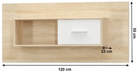 Sistem de rafturi Thornham 1D (alb). 1006305
