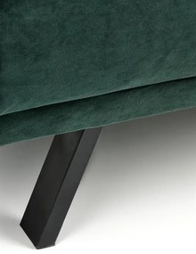 Canapea extensibila Armando velvet verde – H78 cm