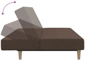 Canapea extensibila cu 2 locuri si taburet, gri taupe, textil Gri taupe, Cu suport de picioare