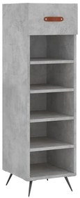 829648 vidaXL Pantofar, gri beton, 30x35x105 cm, lemn compozit