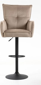 HR250W Scaun Catifea Latte Bază Neagră