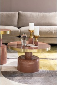 Măsuță auxiliară rotundă din metal ø 60 cm Glam – Zuiver