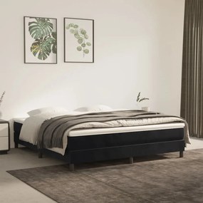 3120786 vidaXL Cadru de pat box spring, negru, 180x200 cm, catifea