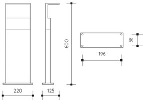 Lampă LED de exterior NATURA LED/12W/230V 4000K 60 cm IP65 maro/antracit