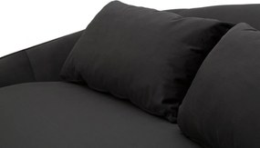 Canapea 3 locuri Oslo, Mauro Ferretti, 185 x 84 x 68 cm, lemn de eucalipt/poliester, negru/auriu