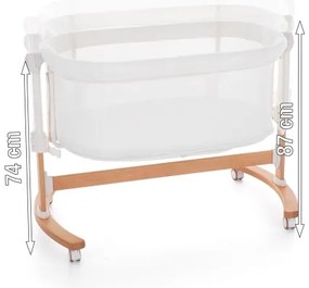 Pătuț pentru bebeluși PETITE&MARS 2 în 1 GLORY gri