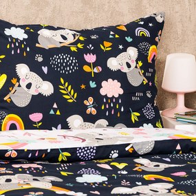 Lenjerie bumbac 4Home Koala rainbow, 140 x 200 cm, 70 x 90 cm