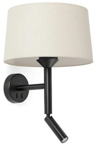 Aplica de perete cu reader LED WINDSOR negru, alb