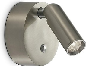 Aplica cu spot LED BEAN AP ROUND RECHARGEABLE NICKEL