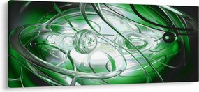 Tabloul abstract verde (120x50 cm)
