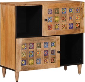 vidaXL Bufet cu ușă natural 80 x 33,5 x 75 cm Lemn de mango solid