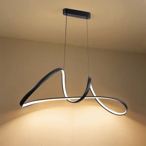 Brilagi-LED Lampă suspendată LED dimabilă pe cablu TWISTER LED/60W/230V 3000-6000K neagră+telecomandă