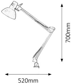 Rabalux 4215 - Lampa de masa ARNO 1xE27/60W/230V