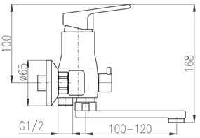 RAV Slezák SA051.5 - Baterie pentru cadă SAZAVA, crom lucios