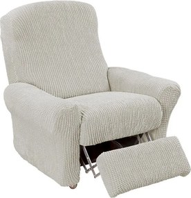 decoDoma Huse care se întind foarte bine GLAMOUR smântânii 2fotoliu cu manere de lemn (l. 140 - 170 cm)