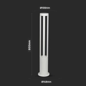 Lampă LED de exterior LED/10W/230V 80cm 4000K IP65 albă