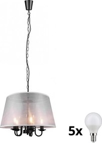 Reality - Candelabru LED pe lanț CIMA 5xE14/40W/230V gri