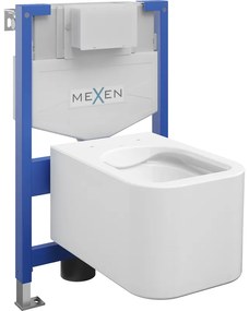 Mexen set WC încastrat cadru Felix XS-F cu vas de toaletă Elis, Albă - 6803391XX00