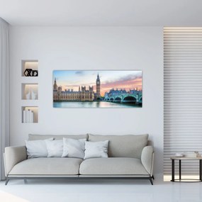 Tablou - Londra în culori pastelate (120x50 cm)