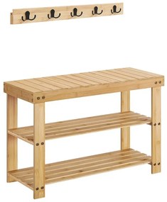 Bancheta pentru pantofi cu 3 niveluri , bej