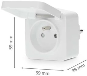 Nedis ZBPO130EWT - Priză inteligentă Smartlife 3680W/230V/Tip E/16A Wi-Fi Tuya I