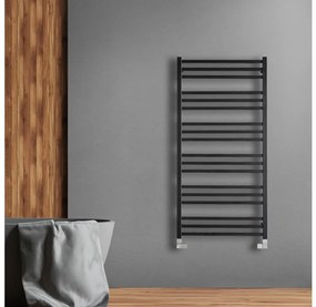 P.M.H. AV4B - Radiator de baie tip scară AVENTO, 567 W, 121 cm, negru