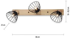 Spot LAMI 3xE27/25W/230V Leuchten Direkt 11418-18