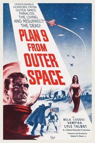 Reproducere Plan 9 from Outer Space (Vintage Cinema / Retro Movie Theatre Poster / Horror & Sci-Fi), (26.7 x 40 cm)
