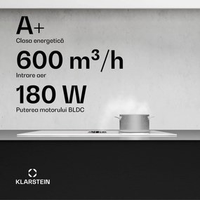 Klarstein AirJet FlexPro Down Air System, Plită cu inducție + hotă, Flexi zone, Booster