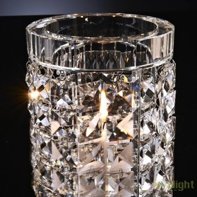 Suport pentru lumanare design LUX, realizat manual din sticla, NEFERTARI ROUND 22cm