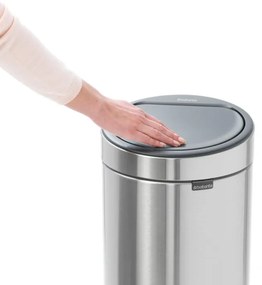 Brabantia Touch Bin New 650007, 30 L, închidere silențioasă și lină, gri