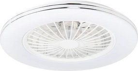 Plafoniera Ventilator Erste Breezy 49cm 48W LED 15W Motor CCT Reglabila Design Modern 2in1 Telecomanda Inclusa Iluminat Silentios pentru Interior