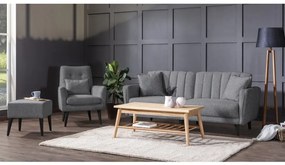 Set Canapea Extensibilă si Fotoliu Aqua - S, Gri Inchis