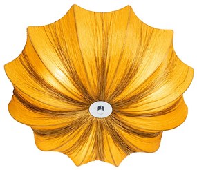 Plafoniera de design aurie din mătase 52 cm cu 3 lumini - Plu