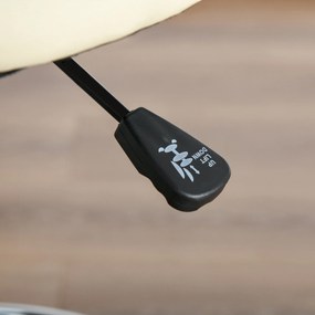 HOMCOM Scaun bar capitonat, scaun de bar cu cadru metalic, cu spătar, din piele ecologică, reglabil pe înălțime, scaun de bucătărie cu suport pentru picioare, rotire 360° Tresenhocker pentru bucătărie, living, sufragerie Bej | Aosom Romania