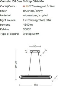 Lustra LED suspendata ovala CAMELIA 60 3-STEP DIMM